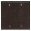 Leviton 2-Gang Standard Thermoset Blank Wall Plate, Brown 001-85025